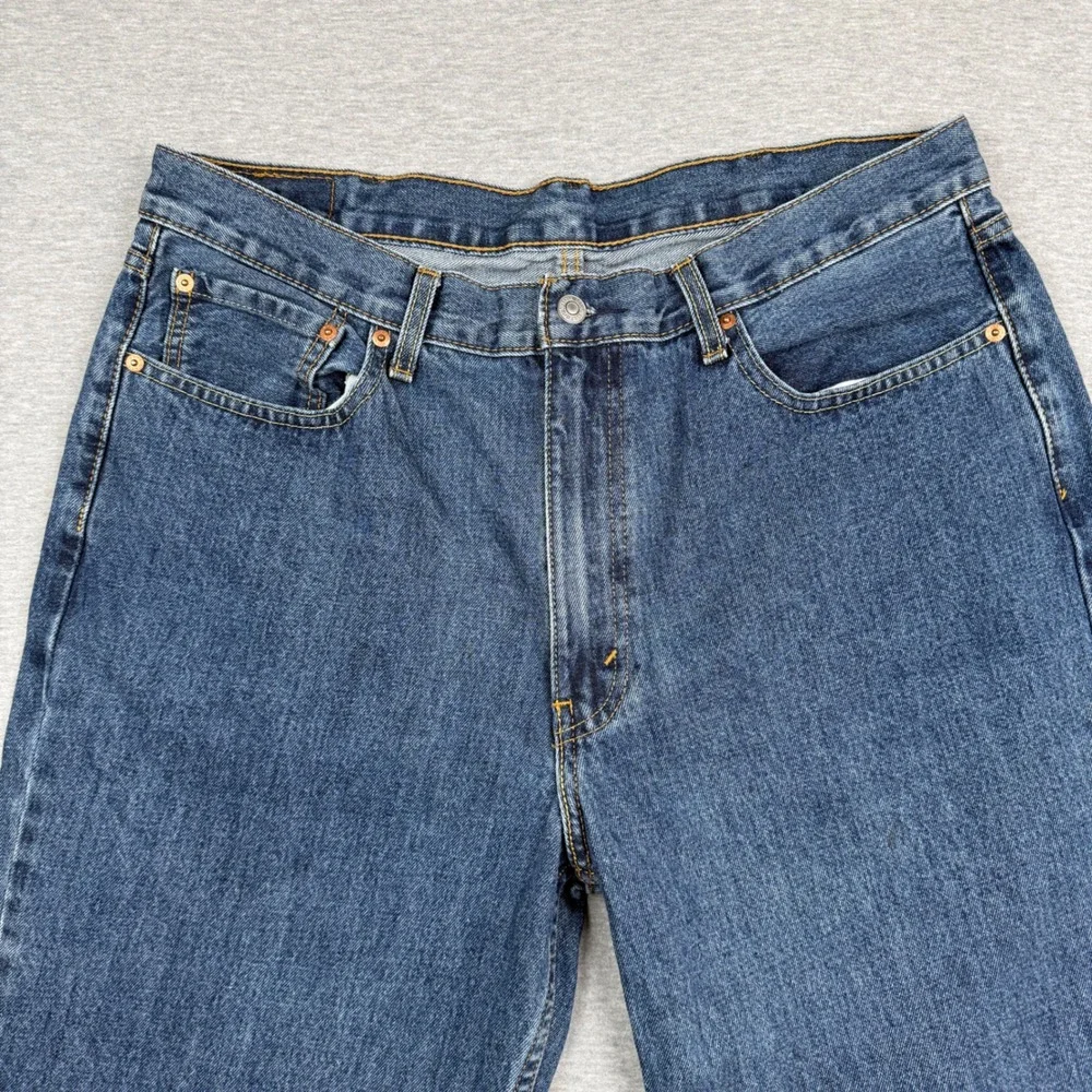 Levis 550 Relaxed Fit Tapered Leg Blue Denim Jeans Mens 38x30 (36x29 Medium Wash